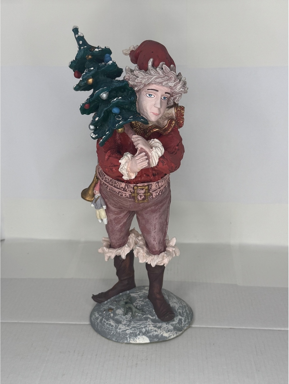 Vintage History of Santa pixie figurine